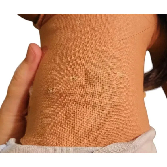 American Girl Doll Brown Hair W/ Colorful Dress 18" Dress w/ Shoes Flawed - Picture 12 of 12